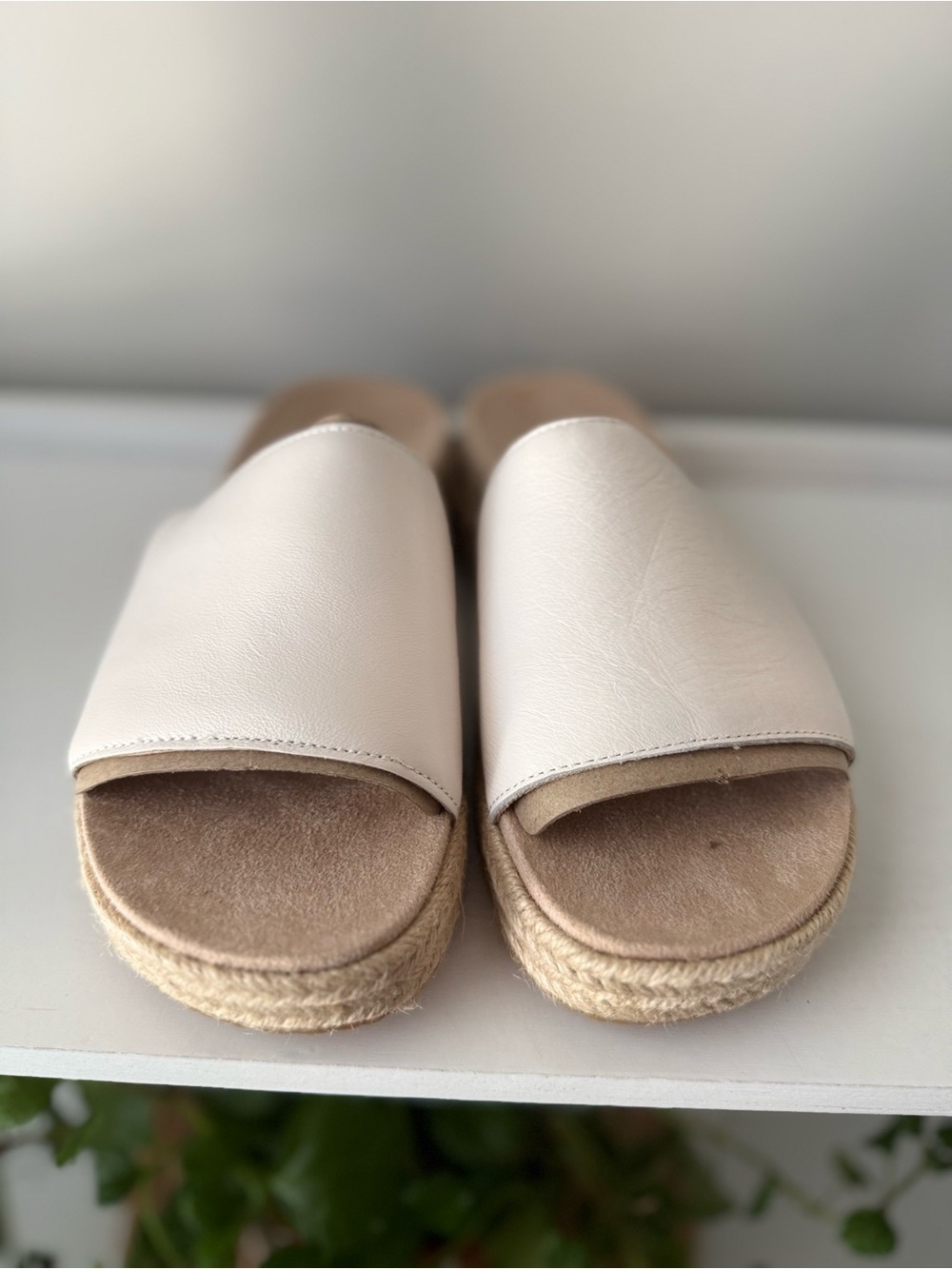 Vionic Yazmina Cream Slide Espadrille Platform Sandals - Picture 4 of 6